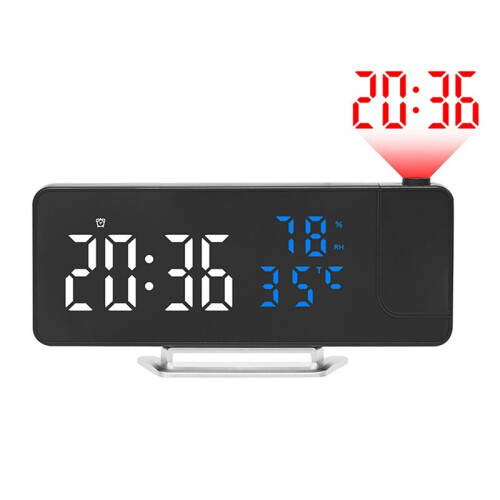 Multifunctional Clock Temperature and Humidity Projection Alarm Clock LED Mirror Clock with Data Projection 1