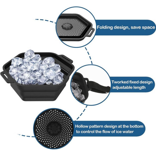 Ice Bath Foldable Bathroom Showerhead Rubber Shower Cooler Athlete Cooling Bath Tool Portable Quick Ice Bath 1