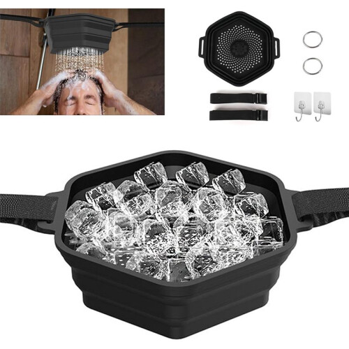 Ice Bath Foldable Bathroom Showerhead Rubber Shower Cooler Athlete Cooling Bath Tool Portable Quick Ice Bath 2