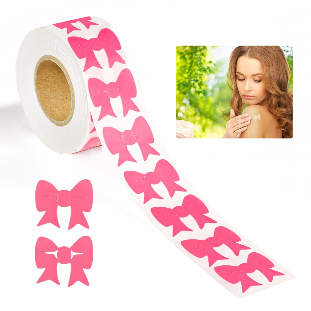 Pink 500Pcs Bowknot Tanning Stickers Waterproof Sun Protection For Sunbathing And Suntan
