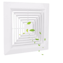 Bathroom Exhaust Fan Cover with Spring, Square Ceiling or Wall Mounted Exhaust Fan, Ceiling Fan, Grille, Air Diffuser