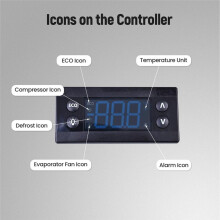 Erc112C Temperature Controller Kit, Electronic Refrigeration Controller with Sensor Compatible with 080G3491