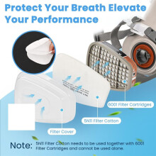60PC 5N11 Respirator Filter Cotton, 6001 Filter Cartridges for Respirator Filter for 6200, 6502, 6800, 7502 Series