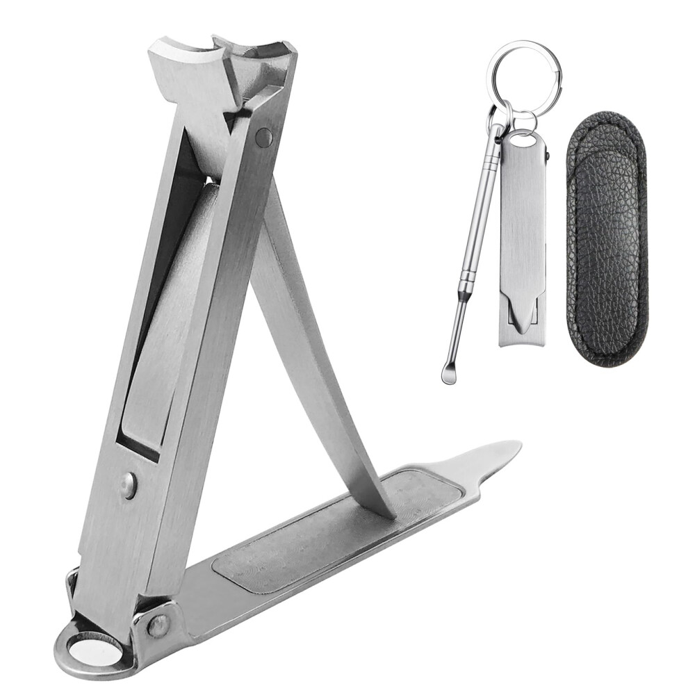 Mini Nail Clippers with File, Ultra Thin Stainless Steel Keychain Clippers for Travel