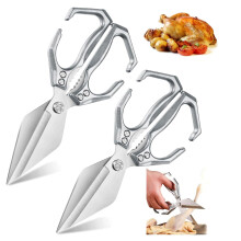 Heavy Duty Kitchen Shears Set 2 Pcs Stainless Steel Poultry Scissors for Meat Bones Chicken Turkey