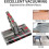 Compatible with  Omni-Glide SV19 / SV21-Micro Vacuum Attachment Replacement Soft Roller Cleaner  Double Roller Brush 4