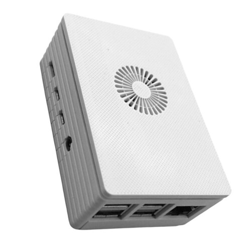 Warmteafvoer ABS-Behuizing Moederbordventilatorkast Witte Behuizing Plastic Behuizing Beugel Koelventilator voor Raspberry Pi 4 1