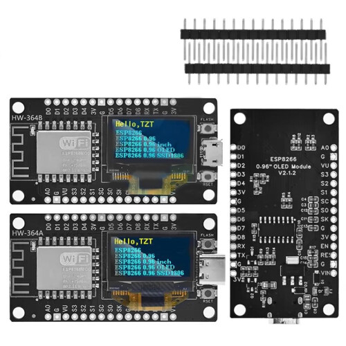 ESP8266 V3 Development Board with 0.96 Inch OLED Display CH340 ESP-12F WiFi Module Parts for /Micropython A 2