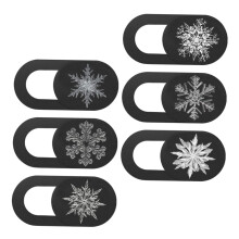 6 Pcs Webcam Privacy Cover Slide Ultra Thin Camera Protector for Laptop Smartphone Tablet Snowflake Design