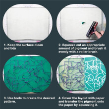 8x10inch Gel Plate, Waterproof and Washable Gel Printing Plate with Rubber, Suitable for Card Making,Arts and Crafts