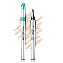 Eyebrow Microblading Pen with 4Fork Tip, Waterproof LongLasting Natural HairLike Strokes Light Brown