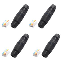 4 Sets Outdoor 3 Way Electrical Cable Connector IP68 Waterproof Junction Box Replaceable Lever Wire Connectors