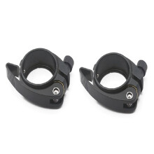 2Pcs Folding Bicycle Pipe Clamp with Quick Release Lever Behalf is Suitable Sp8 Pipe Clamp with 38mm, Black