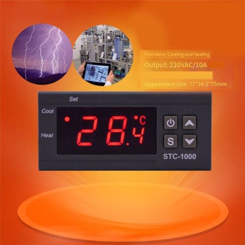 STC 1000 LED Digital Thermostat for Incubator Temperature Controller Thermoregulator Relay Heating Cooling 12V 2