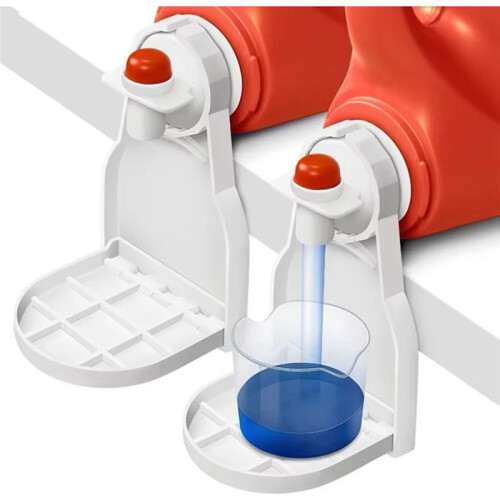 Laundry Detergent Cup Holder to Prevent Overflow and Drip Storage Box Soap Box Accessories Drip Collection Rack White 1