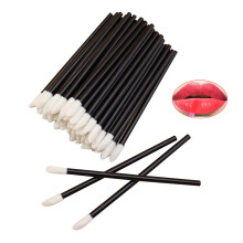 100 Pcs Disposable Lip Gloss Applicator Wands for Precise Lip Color Application, Black and Pink Handles