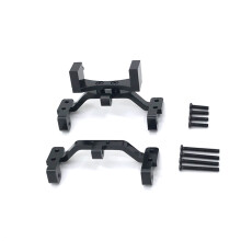 for MN D90 D91 D96 MN99S 1/12 RC Car Upgrade Parts Metal Pull Rod Base & Axle Servo Bracket Mount Accessories,Black