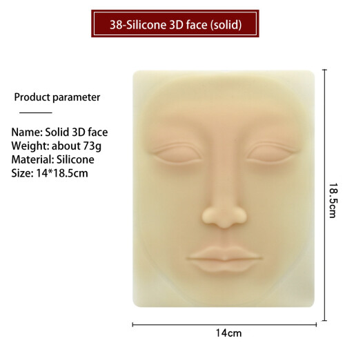 Beginner 3D Silicone Permanent Makeup Tattoo Training Practice Fake Skin Blank for Microblading Face 2