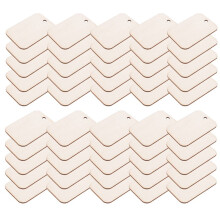 100PCS Blank Squares Wood Pieces Unfinished Round Corner Wooden Cutouts for DIY  Project Engraving Decoration