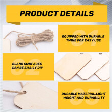100PCS Blank Squares HolzstüCke Unvollendete Runde Ecke Holzausschnitte für DIY Project Gravur Dekoration