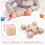 50Pcs Wood Square Square Blank Wood Blocks for Puzzle Making, Crafts, and DIY Projects 5