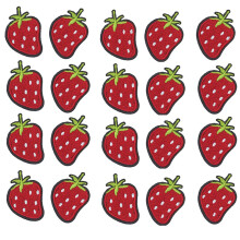 Strawberry Embroidered Sew Iron Patch for Clothes/Hat/Jackets/T-Shirt/Jeans/Backpacks (20Pcs)