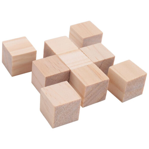 50Pcs Wood Square Square Blank Wood Blocks for Puzzle Making, Crafts, and DIY Projects 1