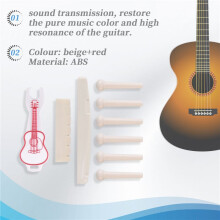9 STUKS Brugpennen voor Akoestische Gitaar, de Gitaaronderdelen en Accessoires Herstellen Perfect de Pure Toon