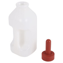 Calf Bottle with Handle and Push- Nipple 2 Quart Feeder for Nursing Baby Cows