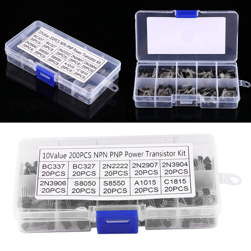 Kit Transistor da 200 Pezzi BC337 un C1815 Transistor al Silicio NPN TO-92 PNP 2