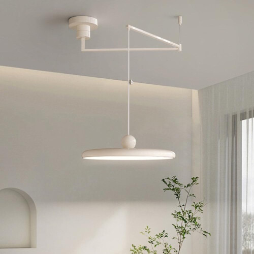 LED Pendant Light with 360 Rotating Swing Arm, Dimmable Modern Ceiling Light for Kitchen Island