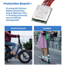 16S 60V 35A Li-Ion Lithium 18650 Battery BMS PCB Protection Board with UPS Inverter