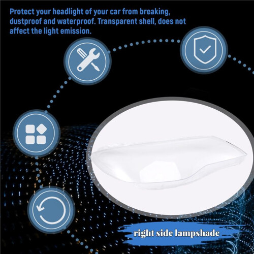 Car Front Right Side Headlight Clear Lens Lamp Shade Shell Cover for   FD 2006 2007 2008 1