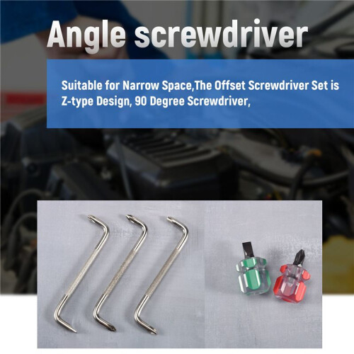 5 in 1 Offset Screwdriver Z Shaped Screwdrivers Magnetic Slotted Phillips Double  Hand Tool Set 1