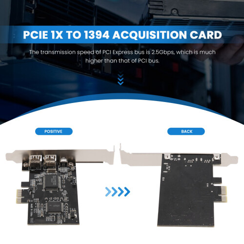 PCI-E PCI Express FireWire Card, IEEE 1394 Controller Card with Firewire Cable, for Video, Audio Transmission,Etc 2