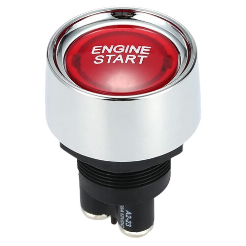 Engine Button Car  12V 24V Red Car Start Engine Button Light  Button Start Ignition  for Racing-Red