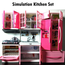 Simulation Armoires de Cuisine Ensemble Enfants Semblant  Outils de Cuisine  Ensembles de Vaisselle Jouets Filles Ensemble de Jeu de Maison