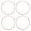 4Pack Microwave Roller Ring Microwave Oven Turntable Ring Plate Tray Support Ring for Glass Plate Tray Supporting 1