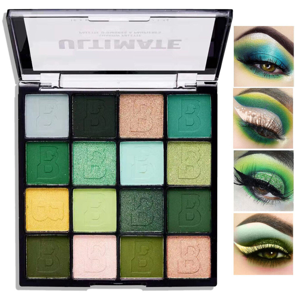 Eyeshadow Palette 16 Colors Shimmer Matte Metallic  Pigmented Waterproof Longlasting