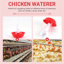 10Pcs Poultry Chicken Drinker Hanging Cups Chick Automatic Waterers Drinking Fountain for Farm Accessories