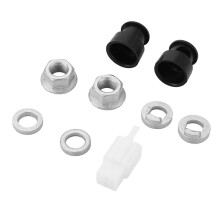 E-Bike Bicicletta Elettrica Mozzo Motore Asse M12 Dado di Bloccaggio Anteriore/Rondella di Bloccaggio/Distanziale/Copridado con Albero da 12Mm
