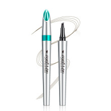 Waterproof Microblading Eyebrow Pen 4Point Tip for Natural LongLasting Brows Dark Brown