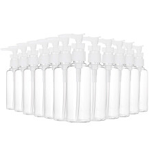 Confezione da 12 Flaconi da Viaggio Trasparenti da 3,4 Once / 100 Ml Flacone per Erogatore di Lozione per Pompa per Acqua, Olio da Massaggio, Shampoo