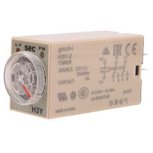 10S Delay Timer  Relay H3Y-2 AC 220V 8 PIN Adjusting Knob Control Timing Relay for Household Electrical Systems