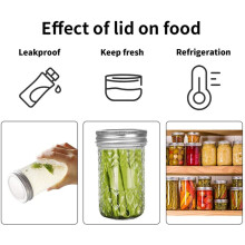 Mason Jar Lids and Rings for  Canning Jars Wide Mouth, Split-Type Lids Leak Proof, Reusable Canning Jar Lids Caps