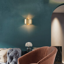 Led Wall Light,Wall Sconce Decorative Wall Lighting Indoor Minimalist Golden Wall Light Fixture for Corridor-Warm Light