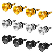 12Pcs Guitar Strap Buttons Lock Pins Guitar Metal Strap Buttons for Acoustic Guitar, Electric Guitar, Bass, Ukulele