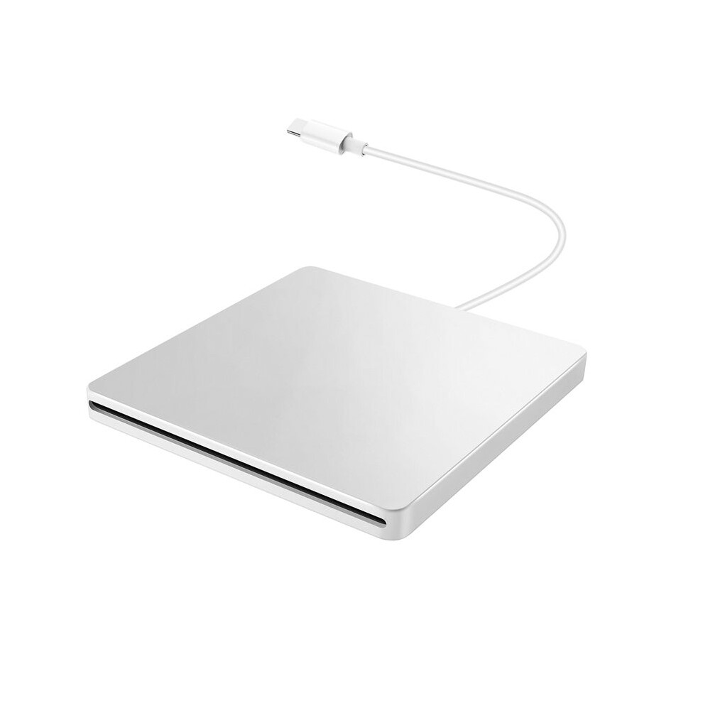 USB External CD/DVD Drive Type C Portable Drive-Free CD Movies Players for Laptop PC Windows ,Silver-image-OPC-PRSGVXN-NEW