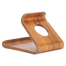 Supporto per Cellulare nel Legno Base Universale per Cellulare da Tavolo per Tutti Gli Smartphone e Tablet (Colore Noce)