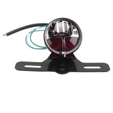 Motorcycle Retro Taillight Miller Stop Tail Light Number Plate Rear Lamp Bracket Chopper Brake Stop Light